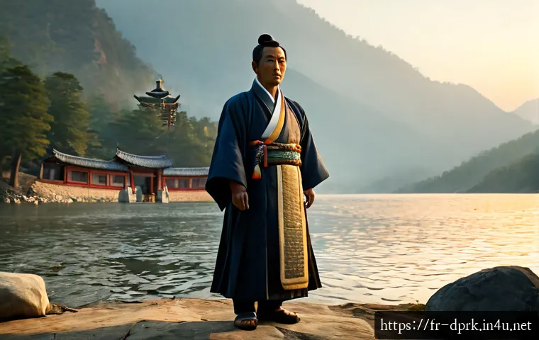 Home 17 북한의 고대사 단군신화와 유적지 - Photorealistic cinematic reconstruction of the Dangun founding myth, a dignified ancient Korean lead...